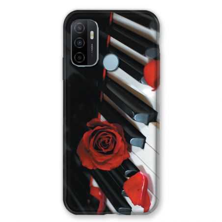 Coque Pour Oppo A53 / A53S Musique Rose Piano