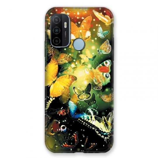Coque Pour Oppo A53 / A53S Papillon Jaune