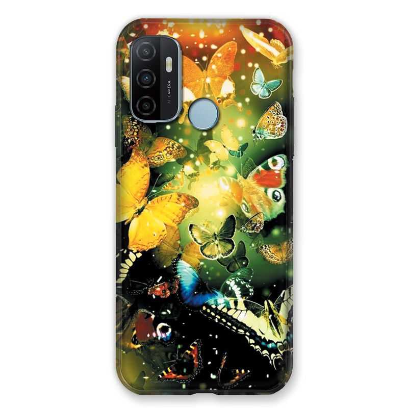 Coque Pour Oppo A53 / A53S Papillon Jaune