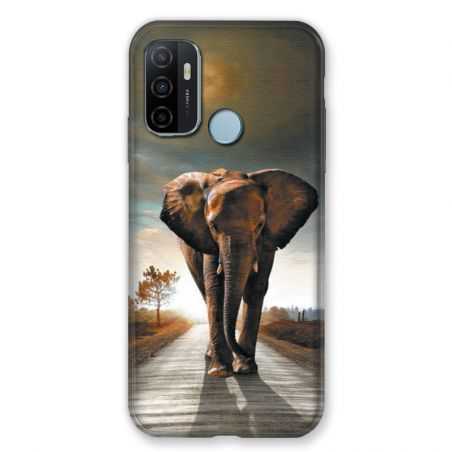 Coque Pour Oppo A53 / A53S Savane Elephant Route