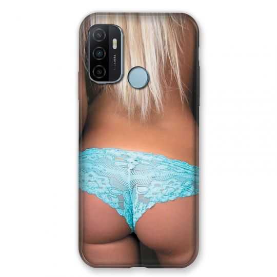 Coque Pour Oppo A53 / A53S Sexy Tanga Bleu