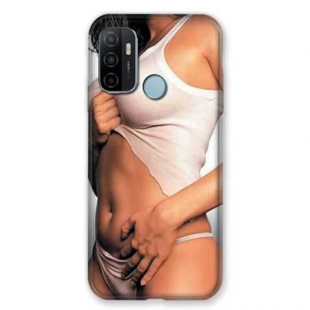 Coque Pour Oppo A53 / A53S Sexy Tee Shirt Blanc