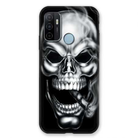 Coque Pour Oppo A53 / A53S Tete de Mort Fume