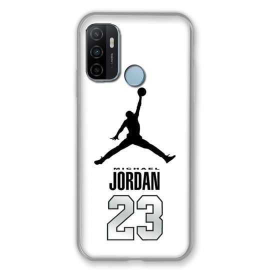 Coque Pour Oppo A53 / A53S Jordan 23 Blanc