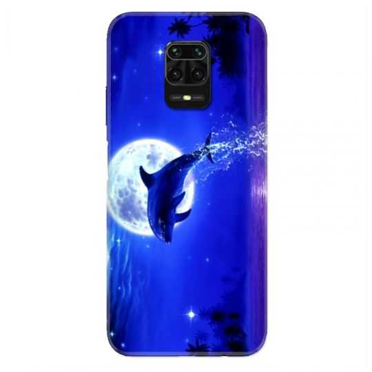 Coque Pour Xiaomi Redmi Note 9S / 9 Pro Dauphin Lune