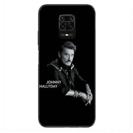 Coque Pour Xiaomi Redmi Note 9S / 9 Pro Johnny Hallyday Noir
