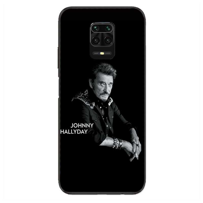Coque Pour Xiaomi Redmi Note 9S / 9 Pro Johnny Hallyday Noir