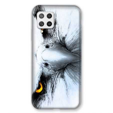 Coque Pour Samsung Galaxy A42 Aigle Royal Blanc