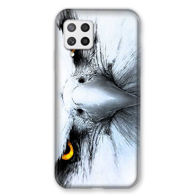 Coque Pour Samsung Galaxy A42 Aigle Royal Blanc