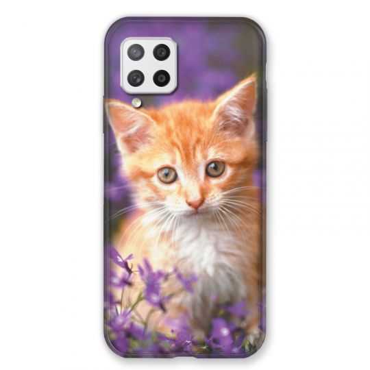 Coque Pour Samsung Galaxy A42 Chat Violet
