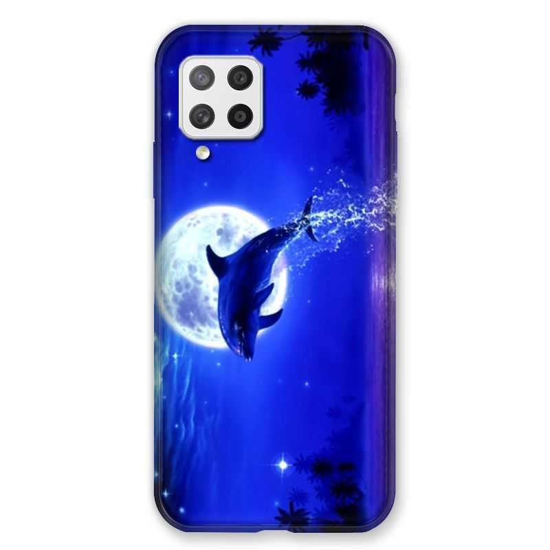 Coque Pour Samsung Galaxy A42 Dauphin Lune