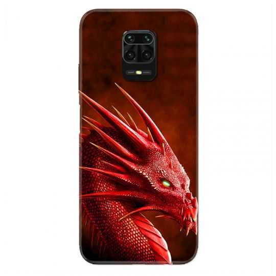 Coque Pour Xiaomi Redmi Note 9S / 9 Pro Dragon Rouge