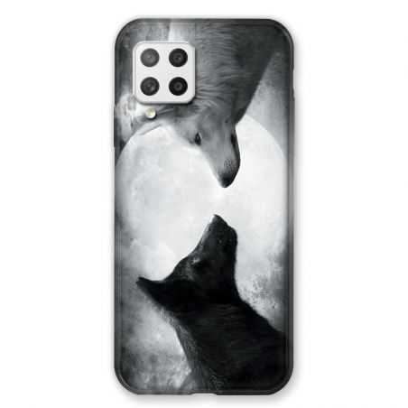 Coque Pour Samsung Galaxy A42 Loup Duo