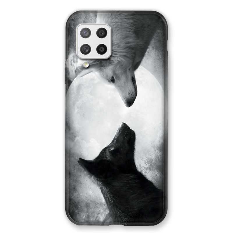 Coque Pour Samsung Galaxy A42 Loup Duo