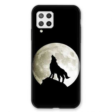 Coque Pour Samsung Galaxy A42 Loup Noir