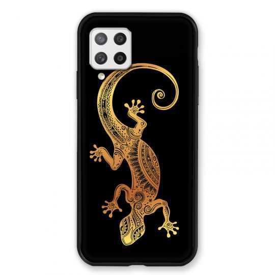Coque Pour Samsung Galaxy A42 Animaux Maori Lezard Noir