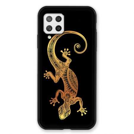 Coque Pour Samsung Galaxy A42 Animaux Maori Lezard Noir