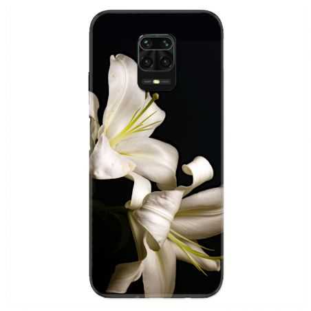 Coque Pour Xiaomi Redmi Note 9S / 9 Pro Fleur Lys Noir
