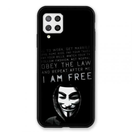 Coque Pour Samsung Galaxy A42 Anonymous I am free