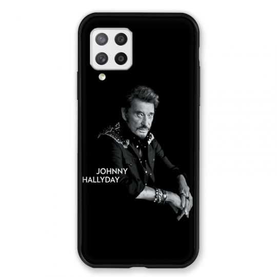 Coque Pour Samsung Galaxy A42 Johnny Hallyday Noir