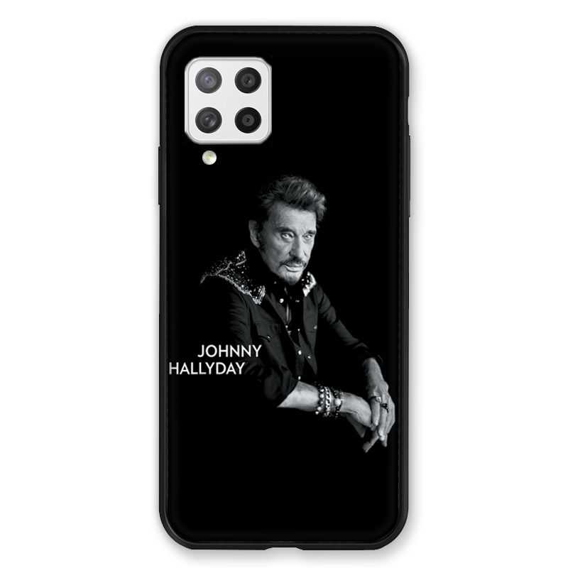 Coque Pour Samsung Galaxy A42 Johnny Hallyday Noir