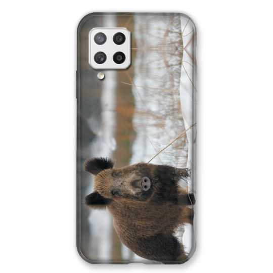 Coque Pour Samsung Galaxy A42 Chasse Sanglier Neige