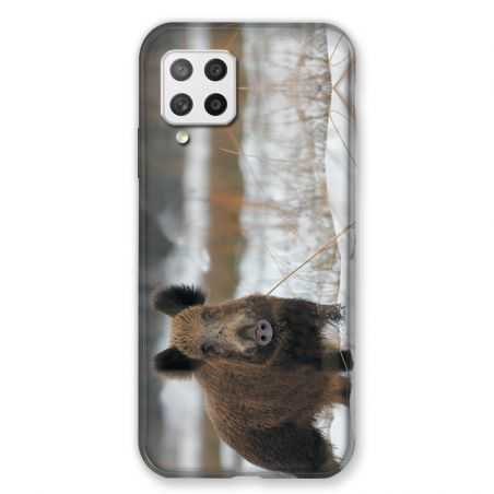 Coque Pour Samsung Galaxy A42 Chasse Sanglier Neige