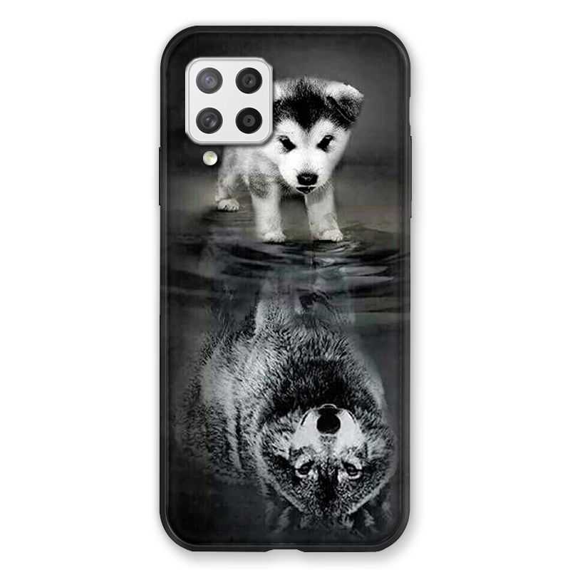 Coque Pour Samsung Galaxy A42 Chien Reflet