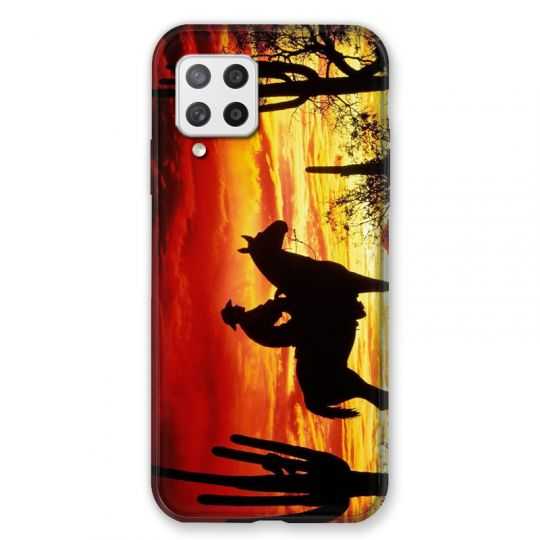 Coque Pour Samsung Galaxy A42 Cow Boy Soleil