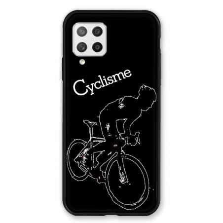 Coque Pour Samsung Galaxy A42 Cyclisme Ombre Blanche