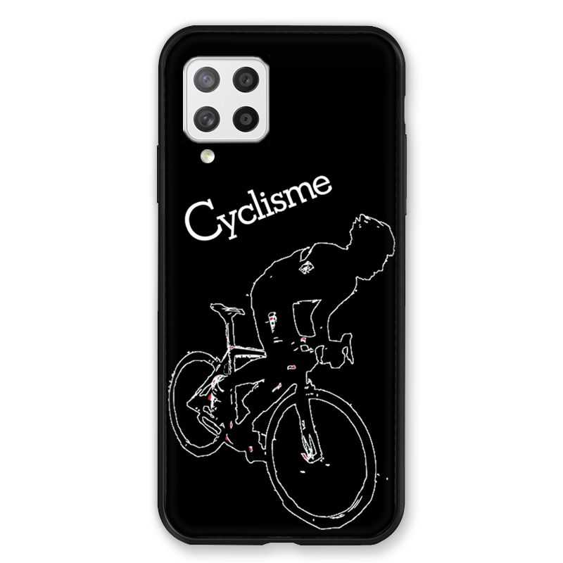 Coque Pour Samsung Galaxy A42 Cyclisme Ombre Blanche
