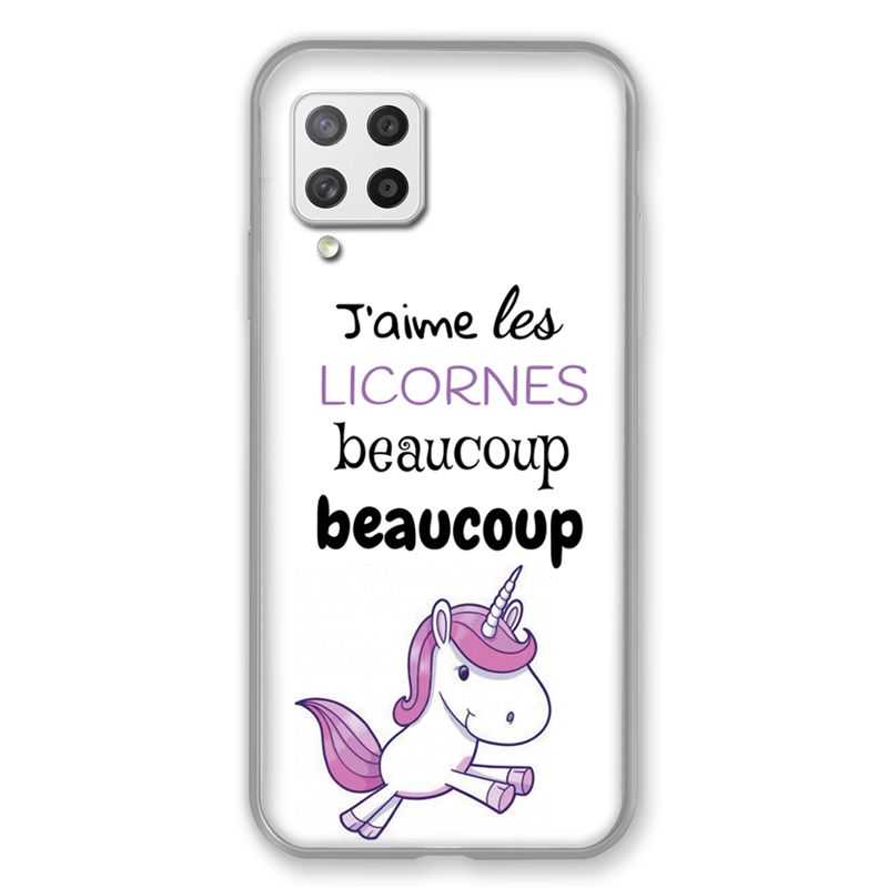 Coque Pour Samsung Galaxy A42 Decale Licornes