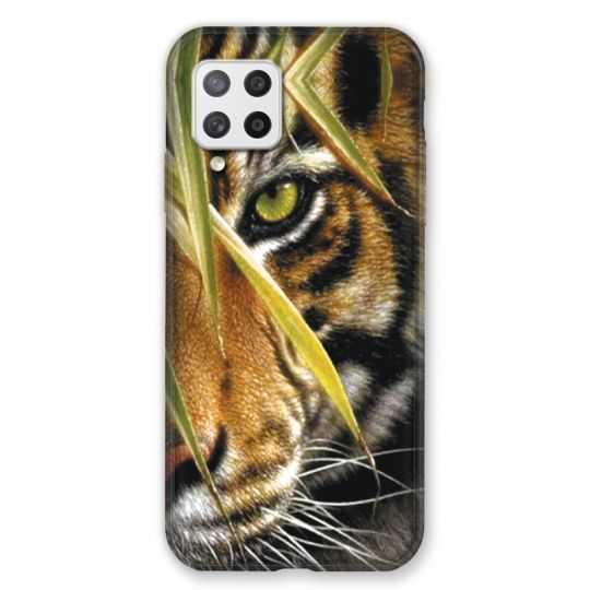 Coque Pour Samsung Galaxy A42 Oeil Tigre