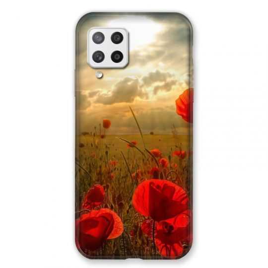 Coque Pour Samsung Galaxy A42 Fleur Coquelicot