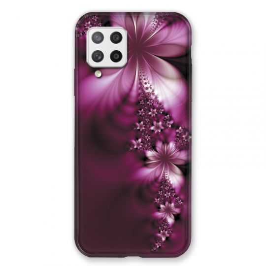 Coque Pour Samsung Galaxy A42 Fleur Violette Montante