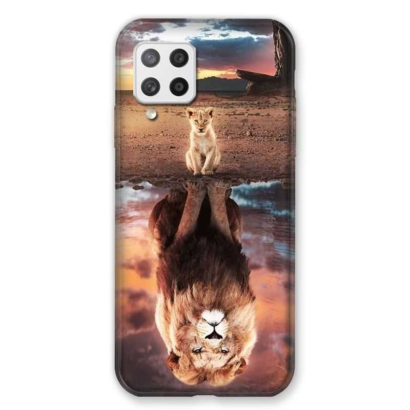 Coque Pour Samsung Galaxy A42 Lion Reflet
