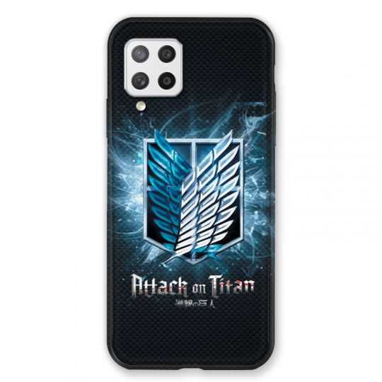 Coque Pour Samsung Galaxy A42 Manga Attaque Titans Noir