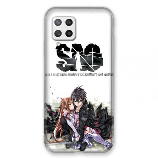 Coque Pour Samsung Galaxy A42 Manga SAO sword Art Online Blanc