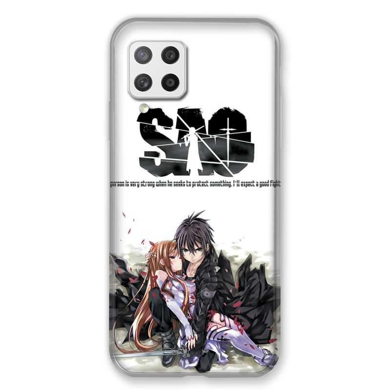 Coque Pour Samsung Galaxy A42 Manga SAO sword Art Online Blanc