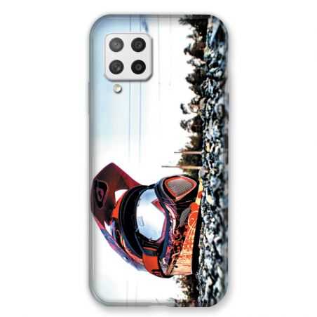 Coque Pour Samsung Galaxy A42 Moto Casque Cross