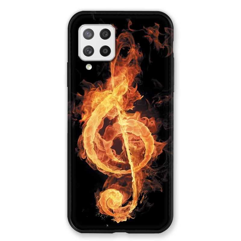 Coque Pour Samsung Galaxy A42 Musique Clé Sol Feu N