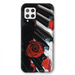 Coque Pour Samsung Galaxy A42 Musique Rose Piano