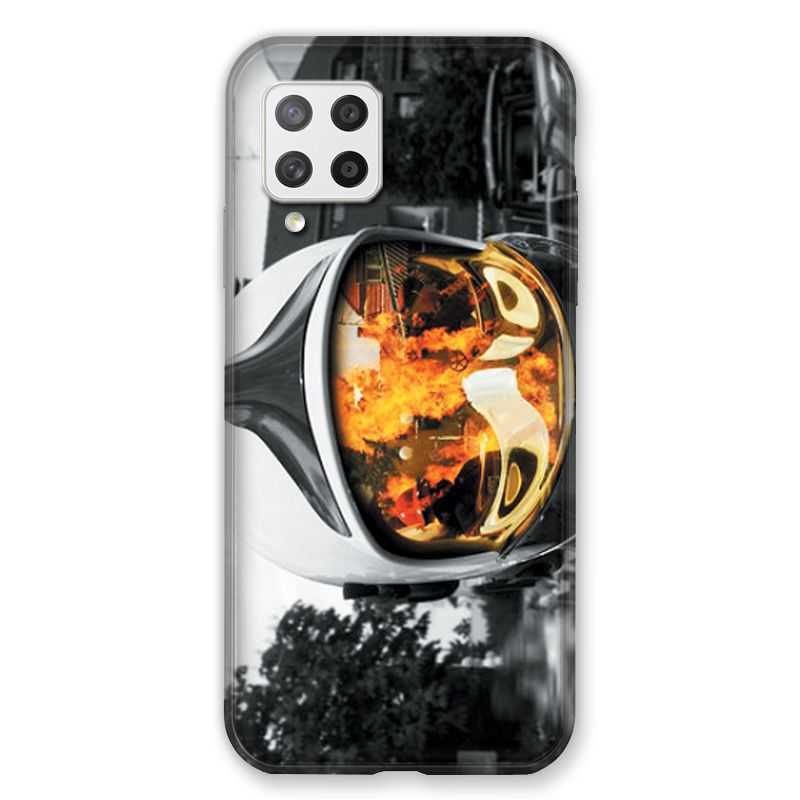 Coque Pour Samsung Galaxy A42 Pompier Casque Feu