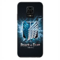 Coque Pour Xiaomi Redmi Note 9S / 9 Pro Manga Attaque Titans Noir