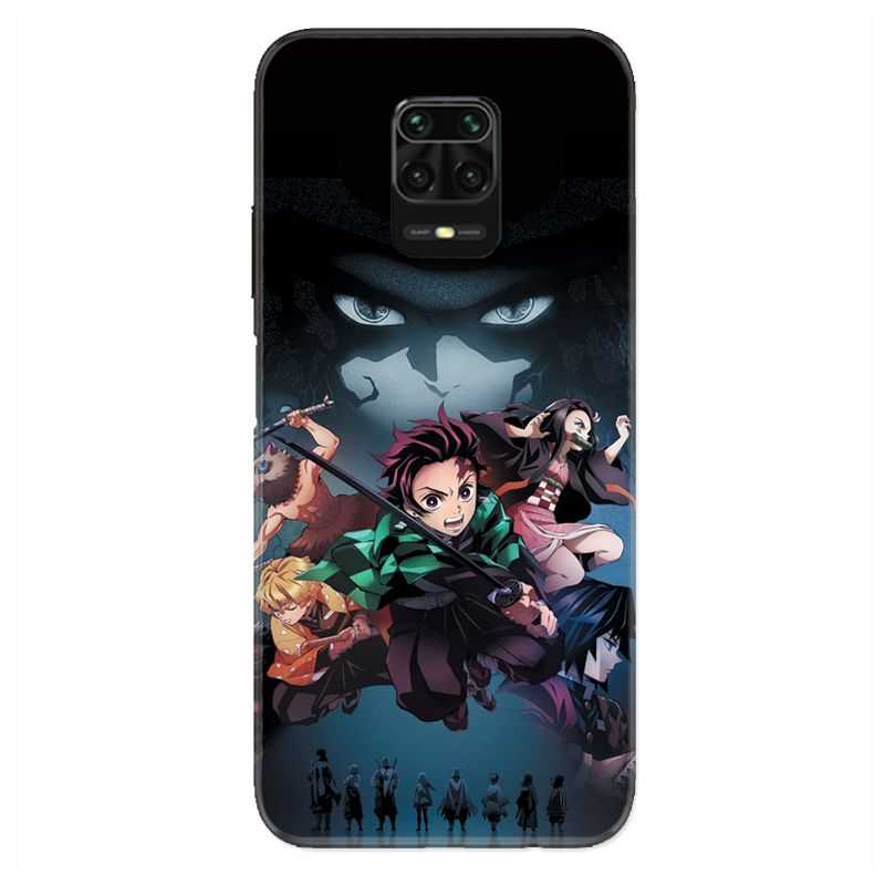 Coque Pour Xiaomi Redmi Note 9S / 9 Pro Manga Demon Slayer Noir