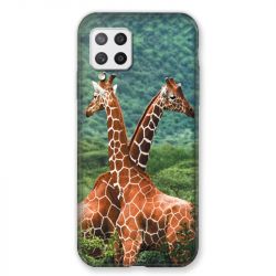 Coque Pour Samsung Galaxy A42 Savane Girafe Duo