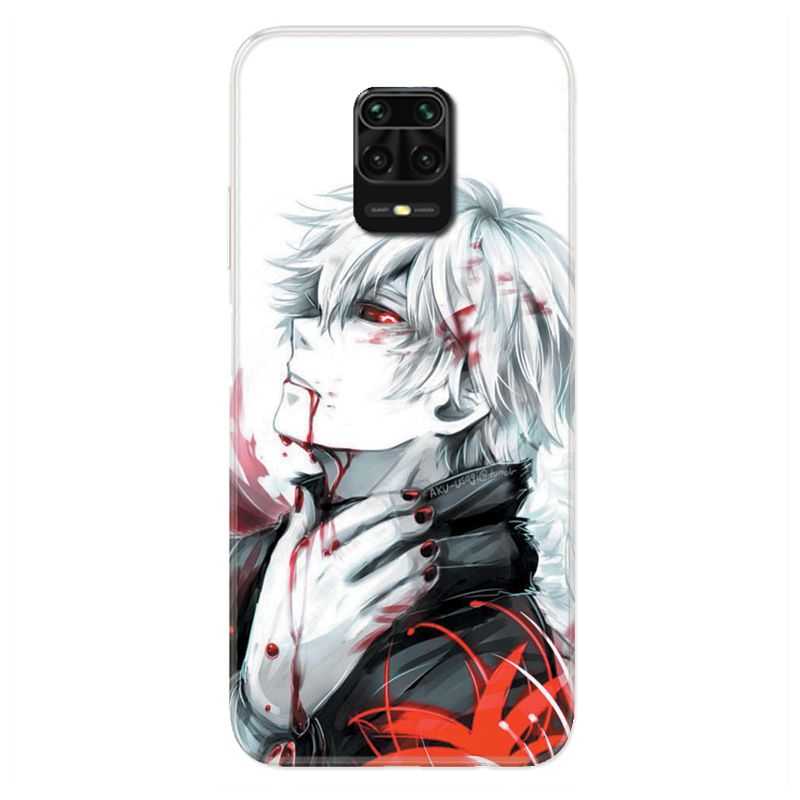 Coque Pour Xiaomi Redmi Note 9S / 9 Pro Manga Kaneki Blanc