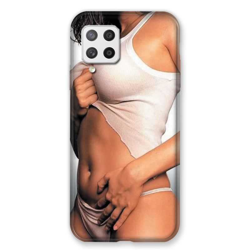 Coque Pour Samsung Galaxy A42 Sexy Tee Shirt Blanc