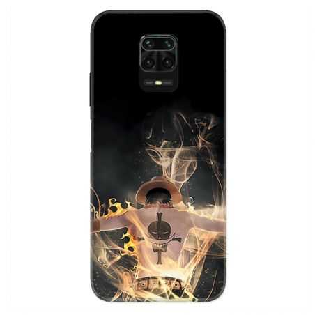 Coque Pour Xiaomi Redmi Note 9S / 9 Pro Manga One Piece Ace Noir