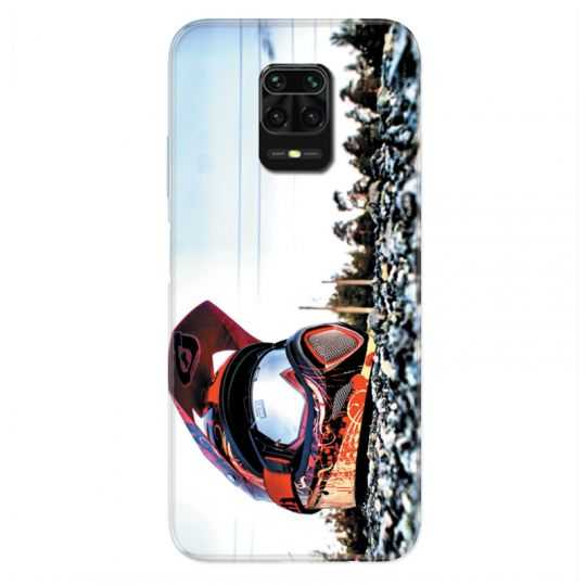 Coque Pour Xiaomi Redmi Note 9S / 9 Pro Moto Casque Cross
